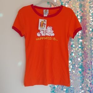 NWT Retro Garfield 👕 T-shirt Vintage Style 🐱 80s